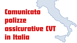 Comunicato polizze assicurative CVT in Italia